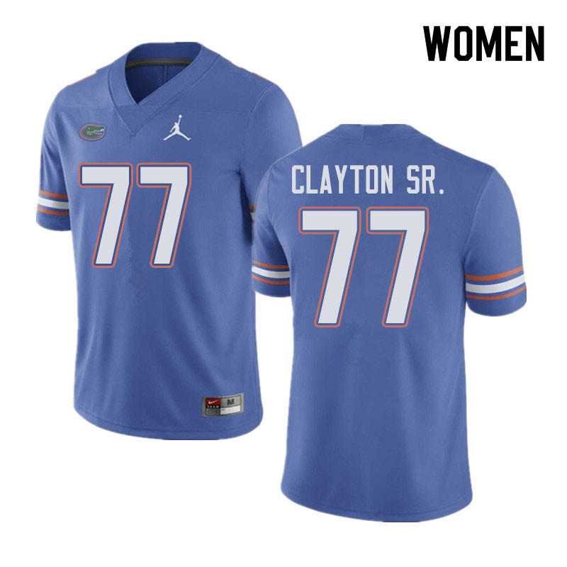 Jordan Brand Women #77 Antonneous Clayton Sr. Florida Gators College Football Jerseys Sale-Blue